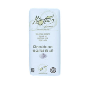 Tableta Mioleum de chocolate artesano con escamas de sal y AOVE